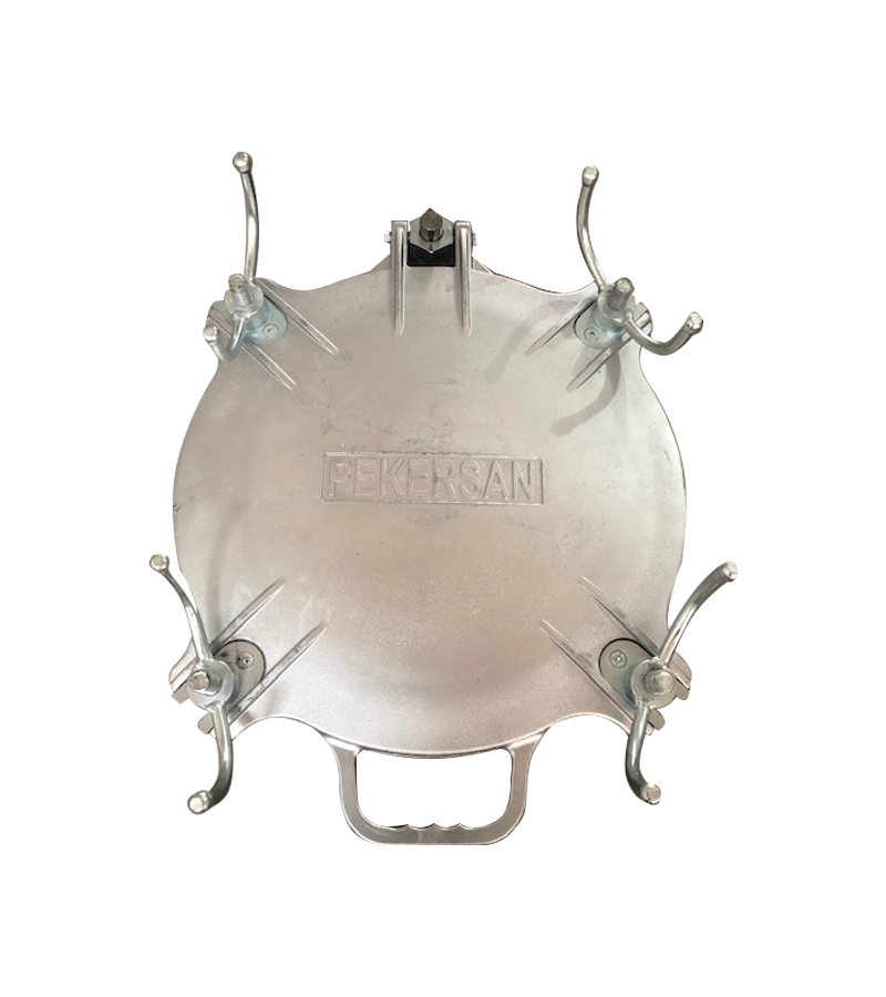 500lük Alüminyum Kokil Döküm 4 Sıktırmalı Menhol Kapağı